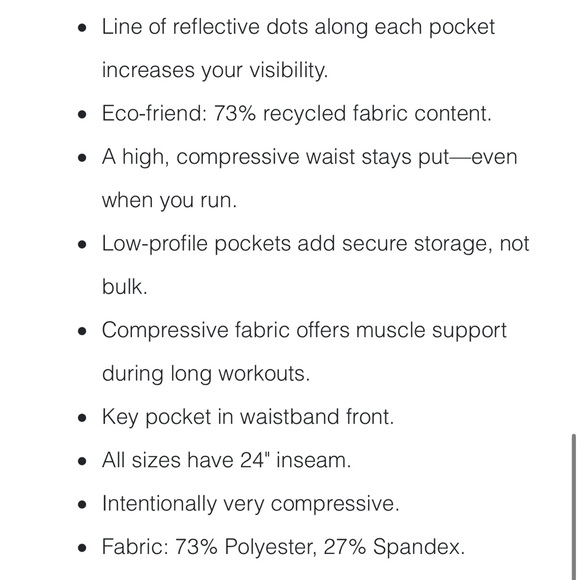 Zyia Blue Reflective Pocket Leggings, Zyia, Size 6-8 - Picture 13 of 15